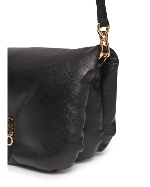 Loewe Black Puffer Goya Mini Embellished Padded Leather Down Shoulder Bag
