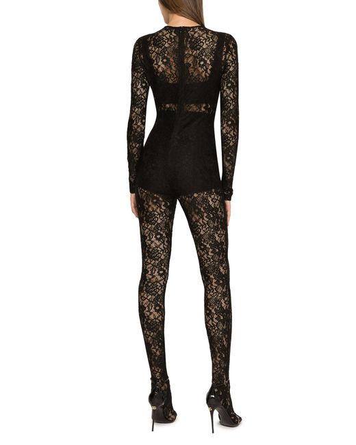 Dolce & Gabbana Black Lace Jumpsuit