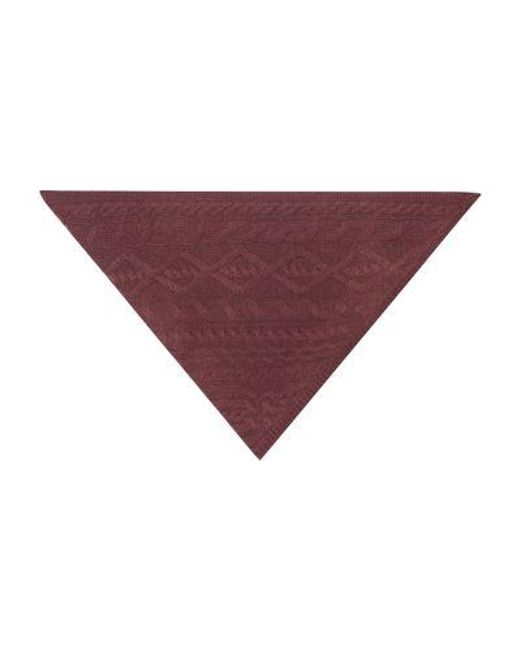 Bompard Purple Triangular Cashmere Scarf
