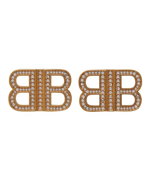 Balenciaga Brown Bb 2.0 Xs Earrings