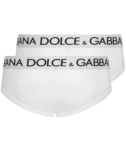 Dolce & Gabbana White Two-Pack Cotton Jersey Brando Briefs for men