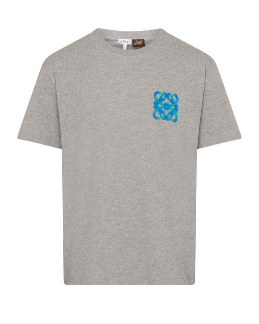 Loewe Baumwoll-T-Shirt in lockerer Passform Anagram in Gray für Herren