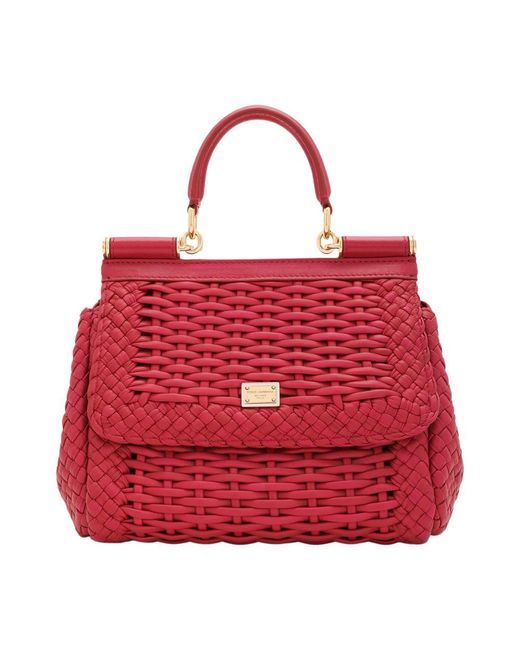 Dolce & Gabbana Red Small Sicily Handbag