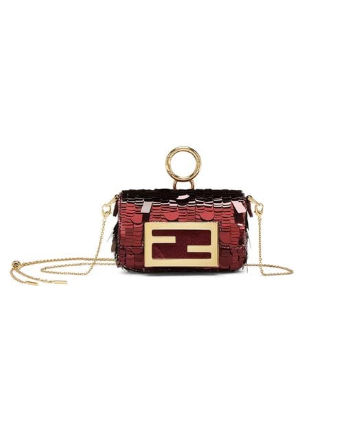＊FENDI＊ナノバゲットチャーム ナノ バゲット チャーム ファブリック ブラウン | Fendi