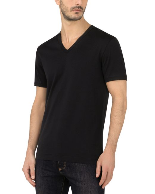 Dolce & Gabbana Black Cotton T-shirt for men
