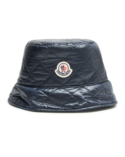 Moncler Blue Logo Bucket Hat