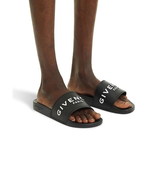 Givenchy Slide Flat Sandal in Black for Men | Lyst Australia