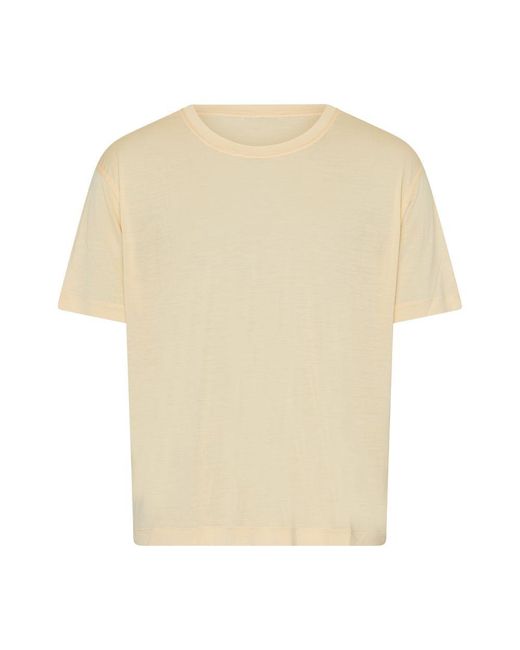 Lemaire Natural Soft Short Sleeve T-Shirt for men