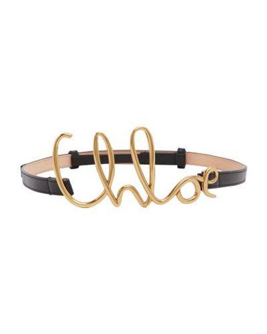 Chloé Metallic Iconic Chloé Small Belt