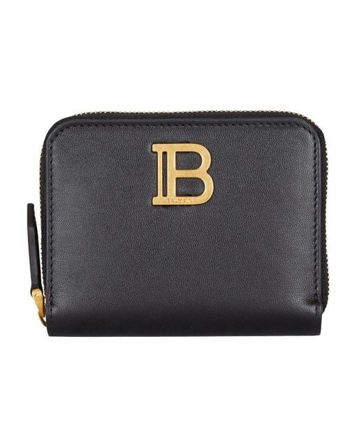 Balmain Black B-Buzz Leather Wallet