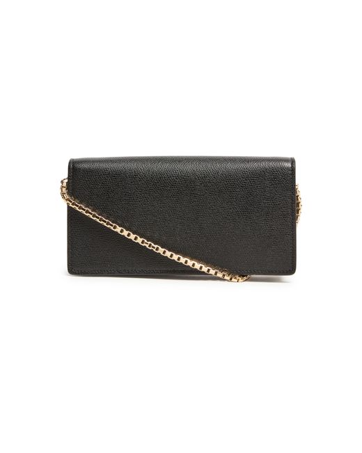 Valextra Black Iside Pouch With Chain