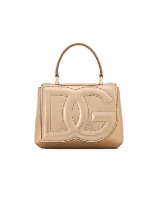 Dolce & Gabbana Natural Dg Logo Bag Top-handle Bag