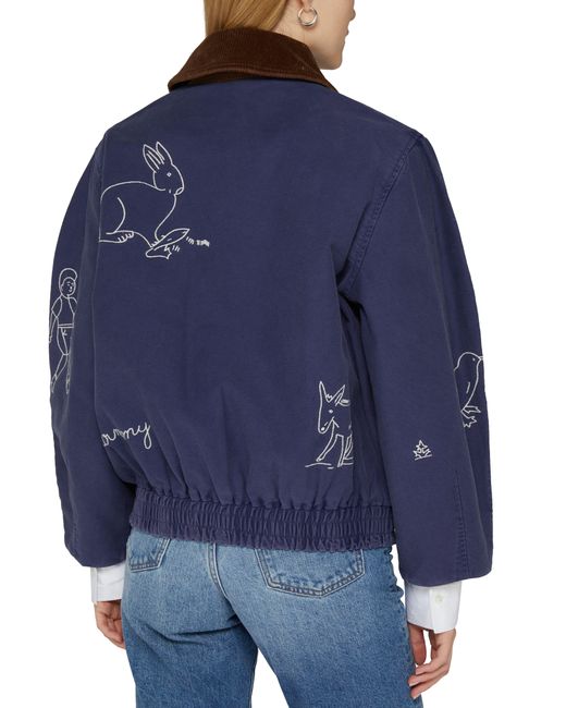 Sea Demi French Workwear Jacket in Blue | Lyst