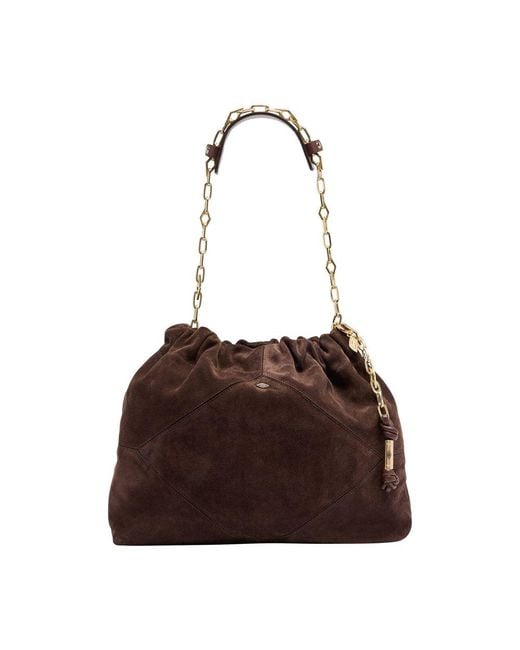 Sac Cabas M En Cuir Velours June Ba&sh en coloris Brown