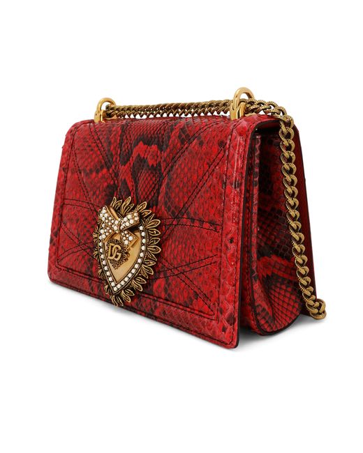 Dolce & Gabbana Red Medium Devotion Shoulder Bag