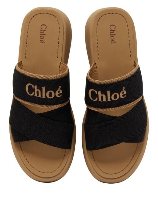 Chloé Black Mila Flat Sandals