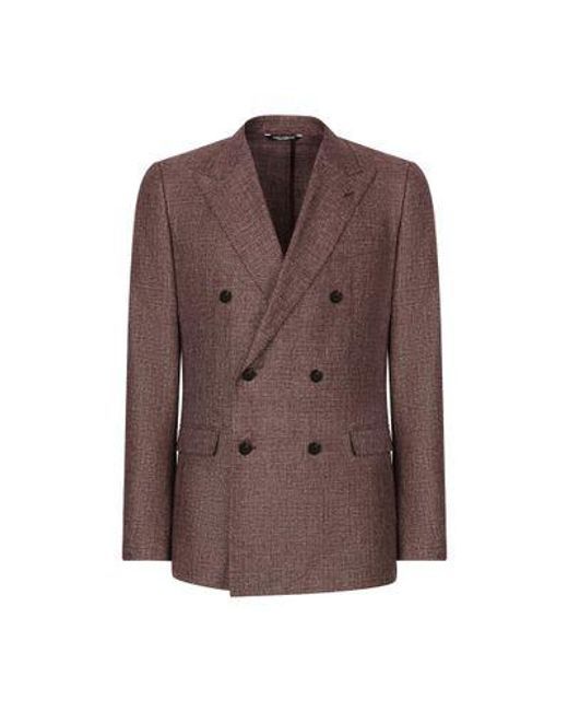 Dolce & Gabbana Brown Linen-Blend Taormina-Fit Jacket for men