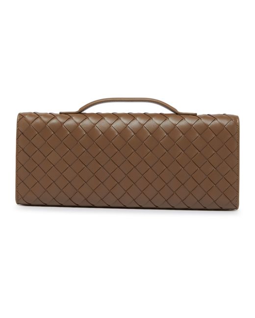 Bottega Veneta Gray Andiamo Long Clutch