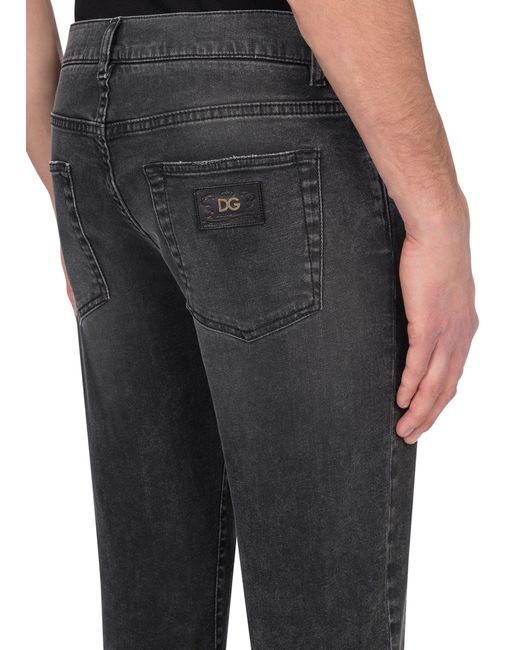 Dolce & Gabbana Black Wash Skinny Stretch Jeans for men
