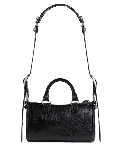 Balenciaga Black Mini Leather Le Cagole Duffle Bag