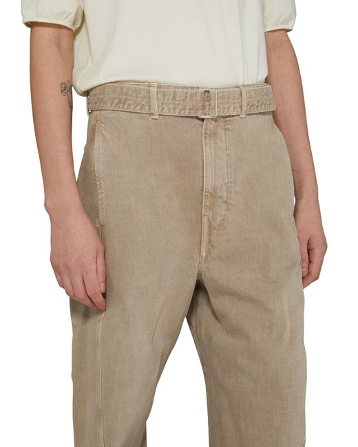 Lemaire Natural Twisted Belted Pants for men
