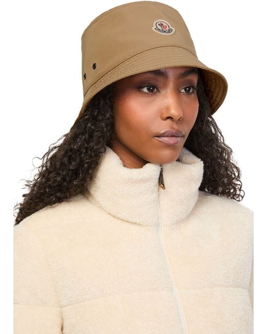 Moncler Natural Logo Bucket Hat