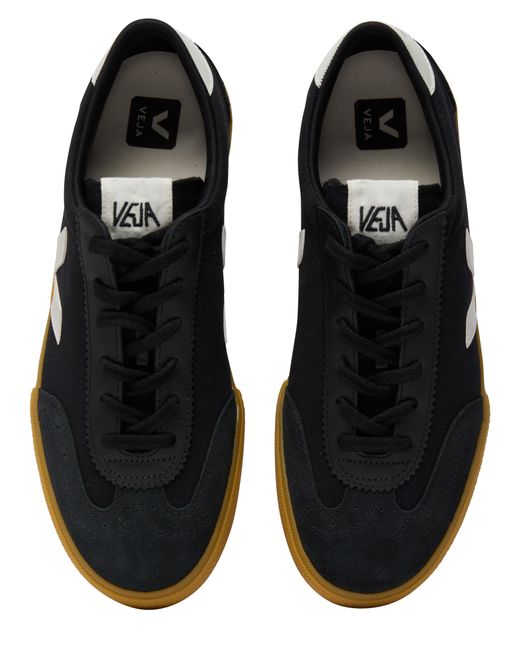Veja Black Volley Canvas Sneakers for men