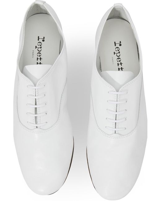 Repetto Leather Zizi Loafers in White - Lyst