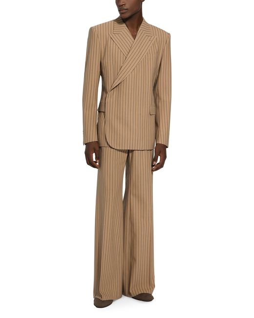 Veste à fines rayures et simple boutonnage Dolce & Gabbana pour homme en coloris Natural