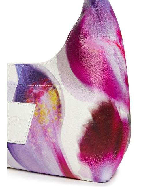 Marc Jacobs Purple The Future Floral Leder-Sacktasche