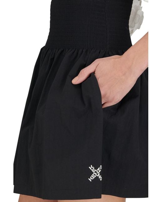 KENZO Sport Short Flared Skirt in Black - Lyst