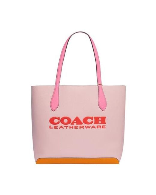 COACH Pink Kia Colorblock Tote Bag