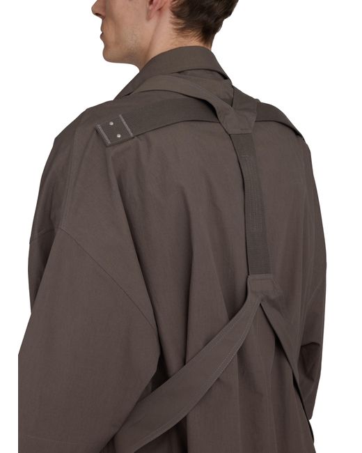 Rick Owens Brown Short Sleeves Bauhaus Jacket for men