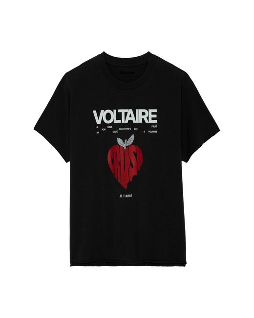 Zadig & Voltaire Black Tommer Crush Diamanté T-shirt