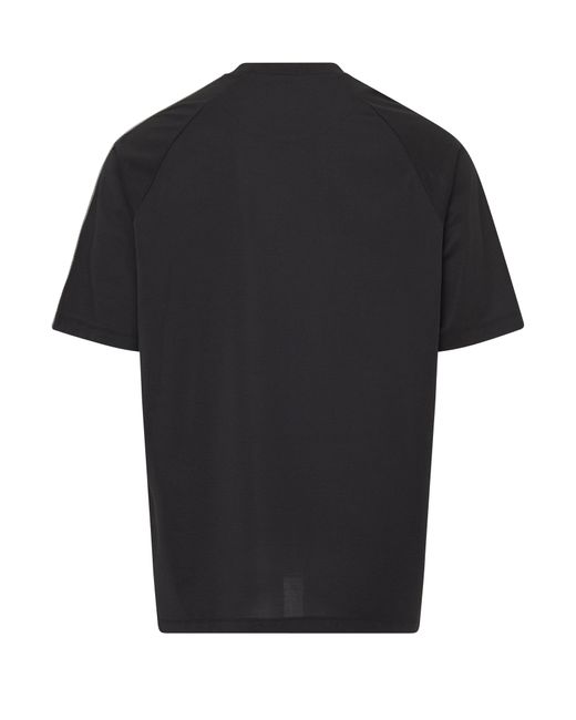 Y-3 Black Short-sleeved T-shirt With 3 Bands for men