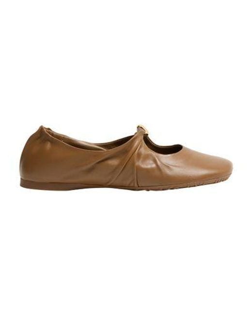 Loewe Brown Pebble Ballerinas