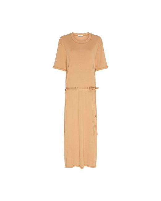 Lemaire Natural Belted Rib T-Shirt Dress