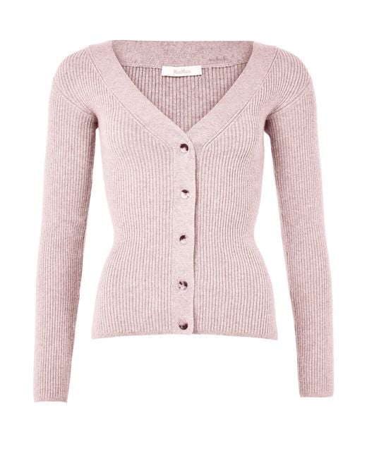 Max Mara Pink Buttoned Cardigan