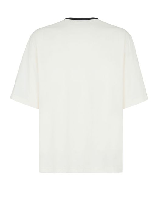 T-shirt coupe classique à manches courtes Fendi pour homme en coloris White