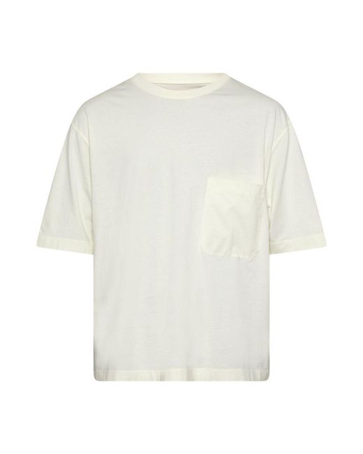 Lemaire White Short-Sleeved T-Shirt for men