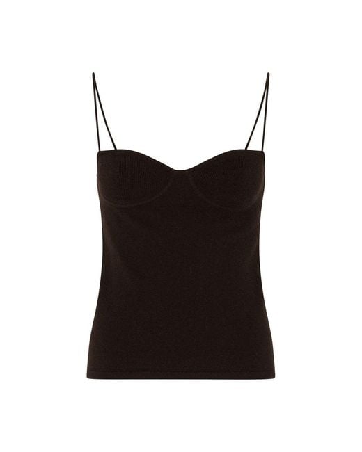 Lisa Yang Black Alicia Cashmere Top