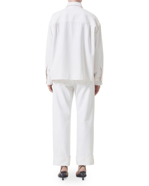 Agolde White Gwen Denim Shirt