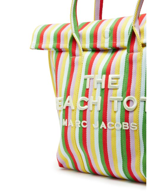Marc Jacobs White Shopper The Beach Tote Cotton Bag