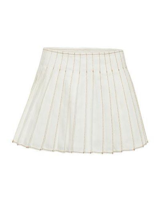 AMI Natural Pleated Mini Skirt