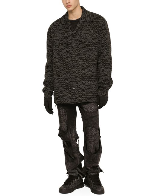 Jean droit avec doublure en soie Dolce & Gabbana pour homme en coloris Black