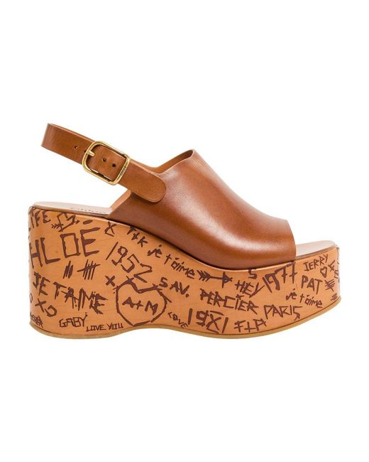 Chloé Brown Maxime Sandals 80