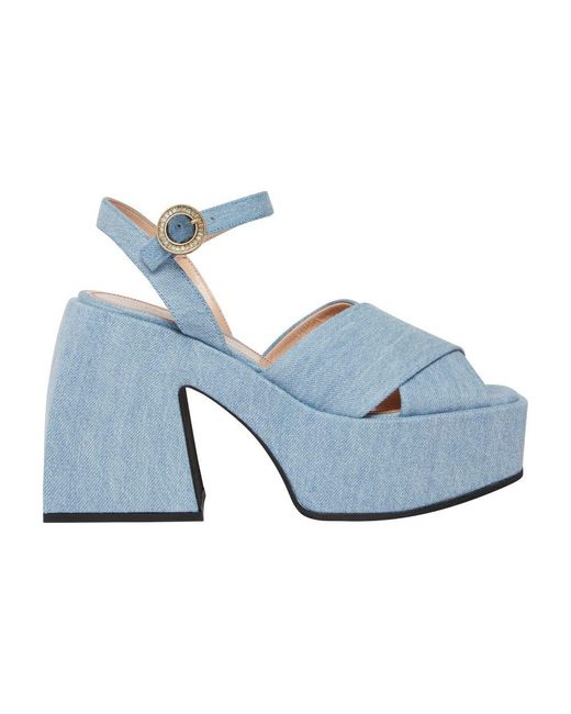 NODALETO Blue Bulla Joni High-Heeled Sandals