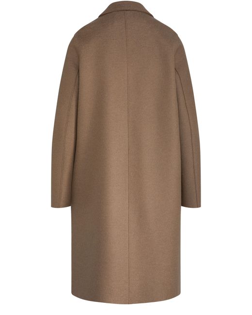 Harris Wharf London Brown Felted Wool Coat