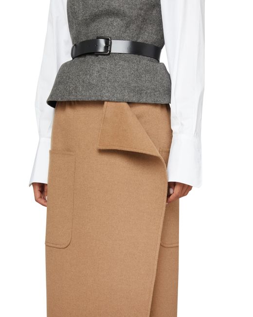 Max Mara Brown Carbone Maxi Skirt