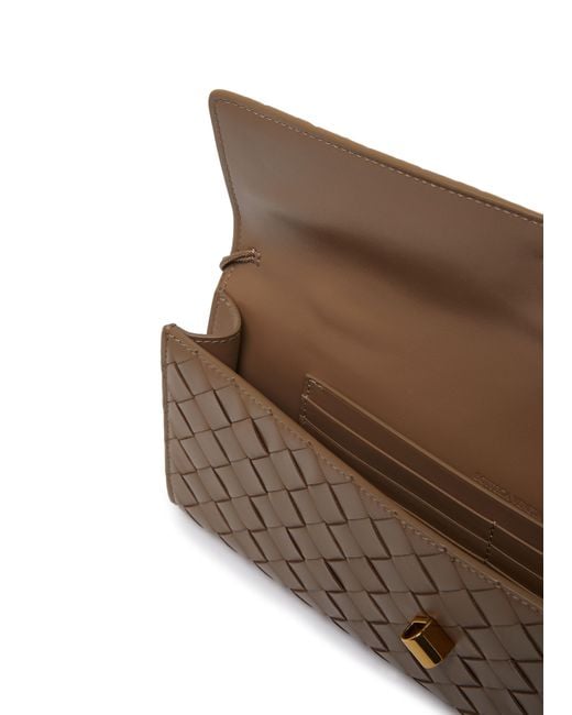 Bottega Veneta Gray Andiamo Long Clutch